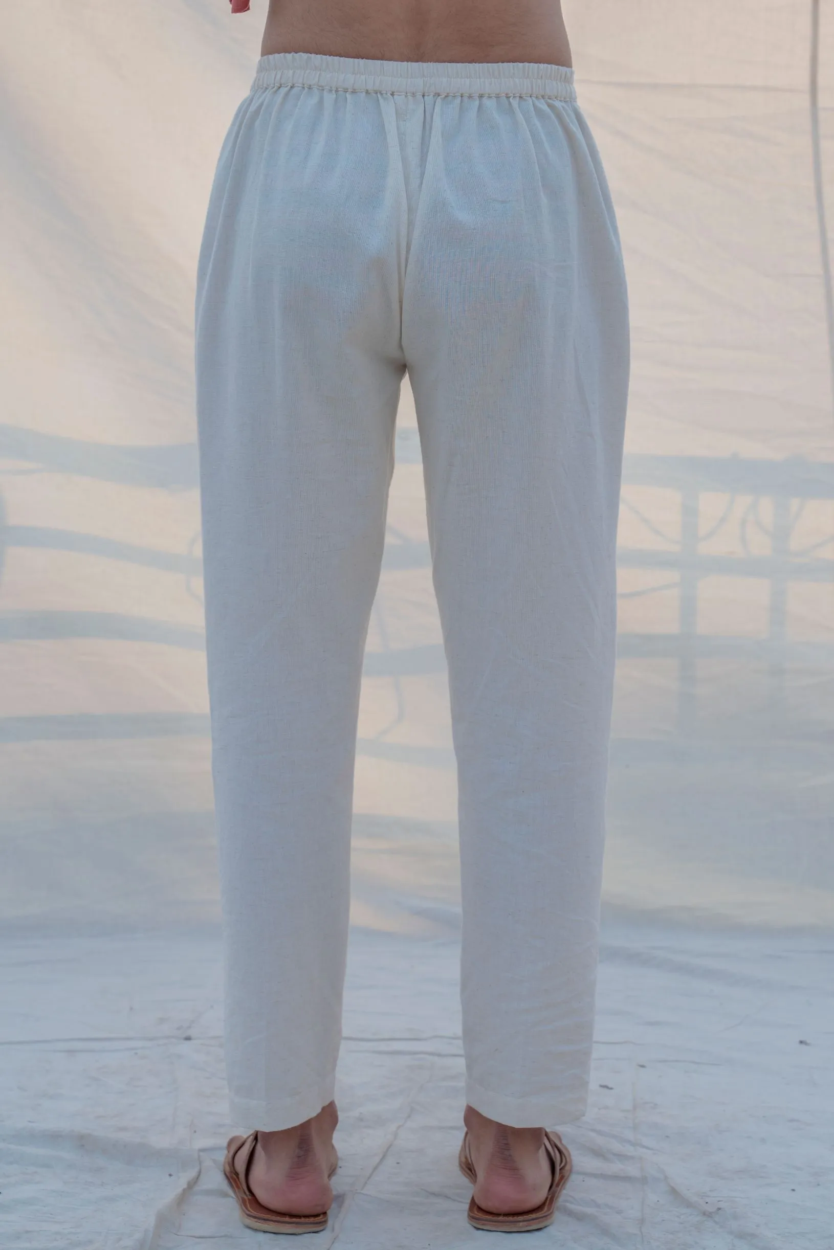 Cotton X Linen Violet Kurta with Pant Set