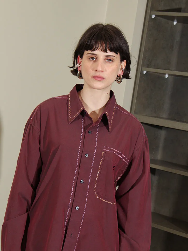 Cute Tender Memory The Birds and the Bees Button Up