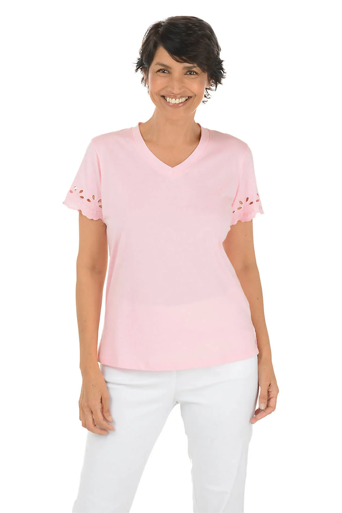 Cutout Sleeve Tee