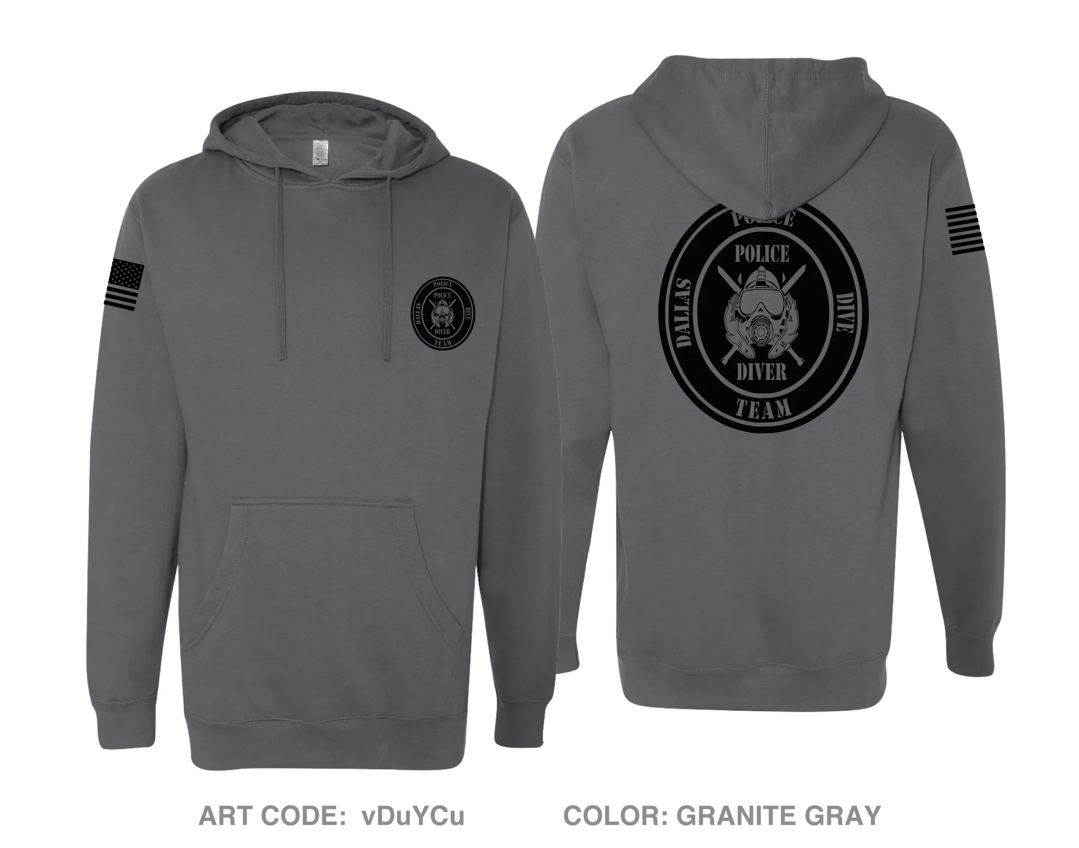 Dallas Police Dive Team Comfort Unisex Hooded Sweatshirt - vDuYCu