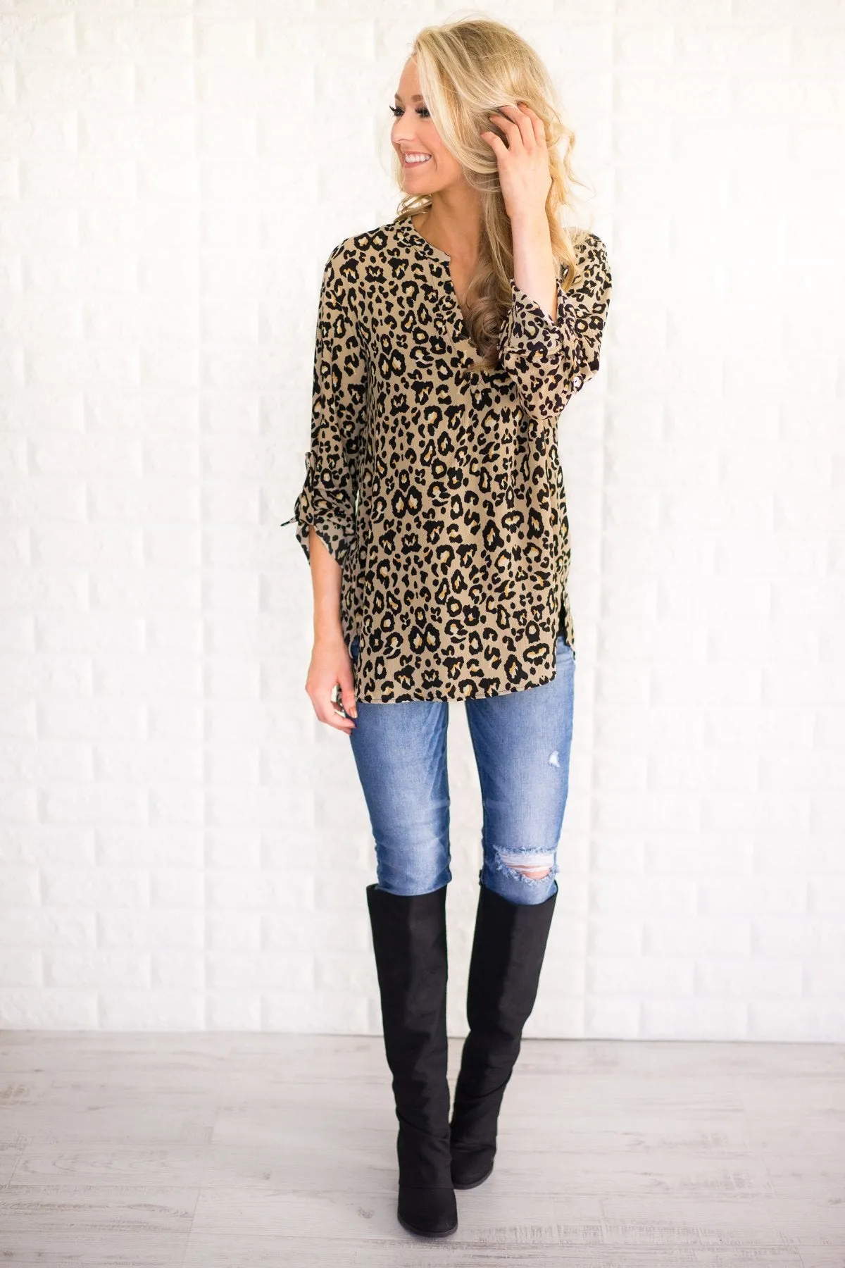 Dangerous Games Leopard Top