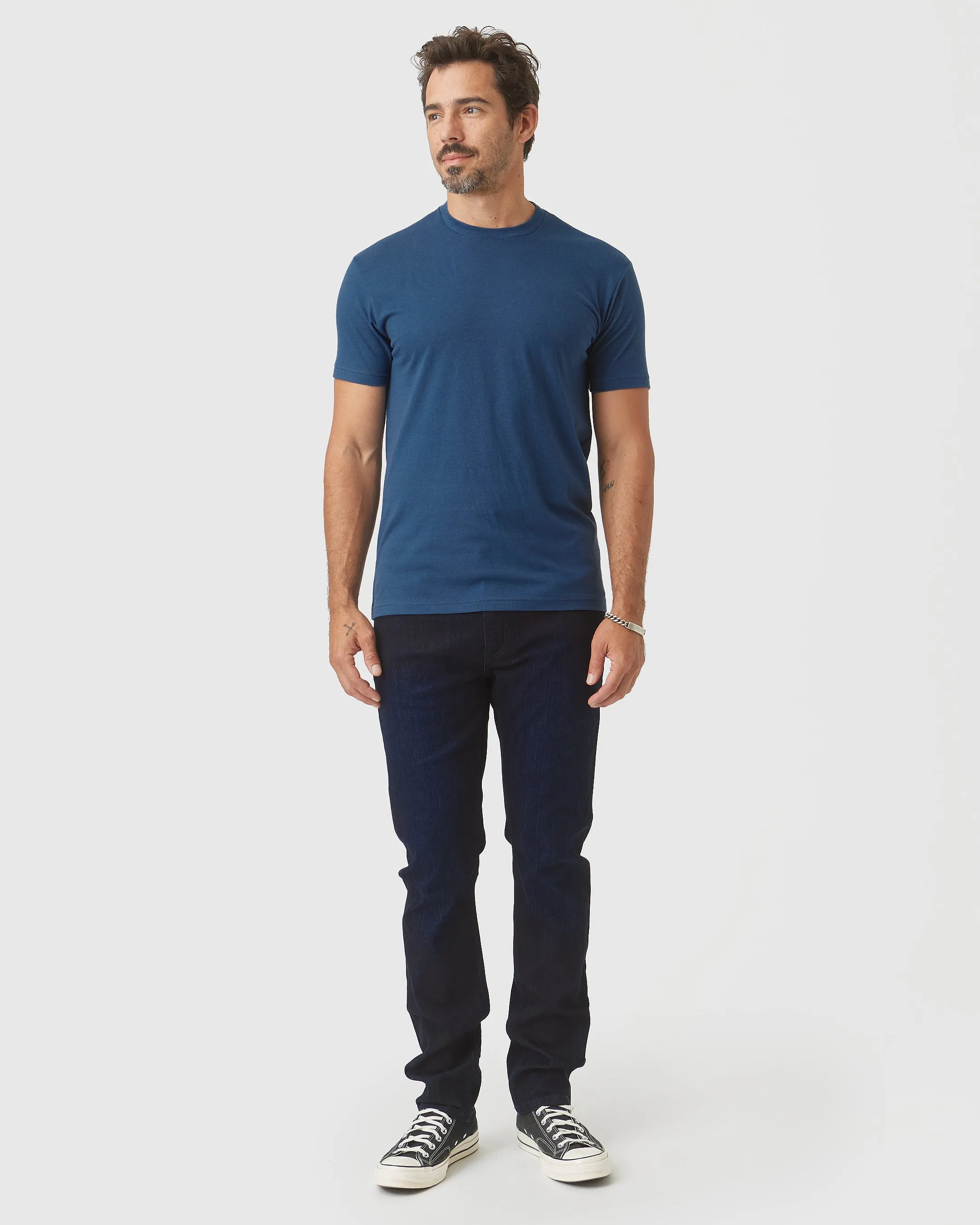 Deep Sea Blue Short Sleeve Crew Neck Tee