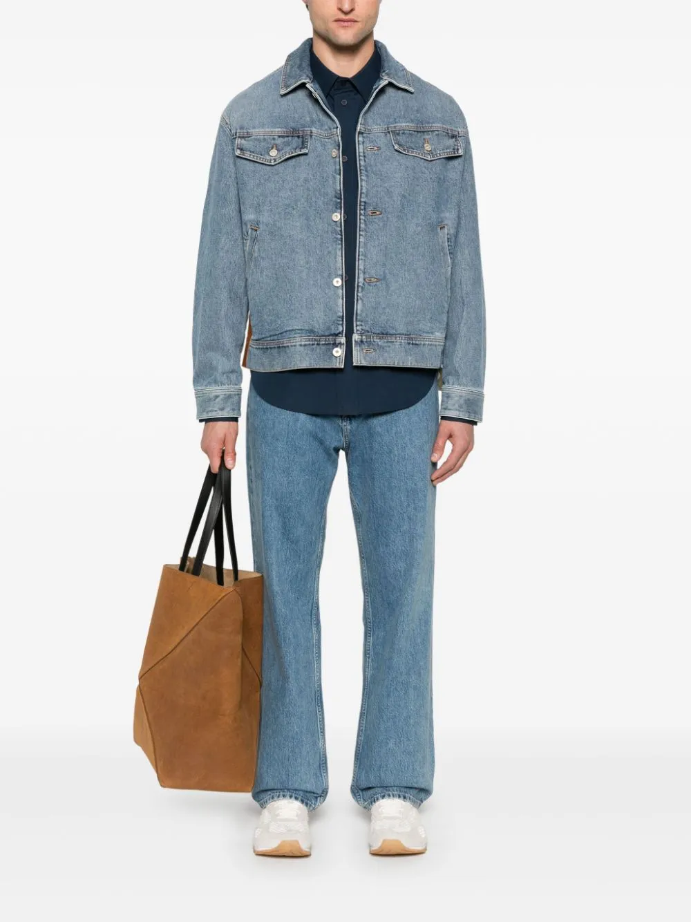 Denim hooded jacket