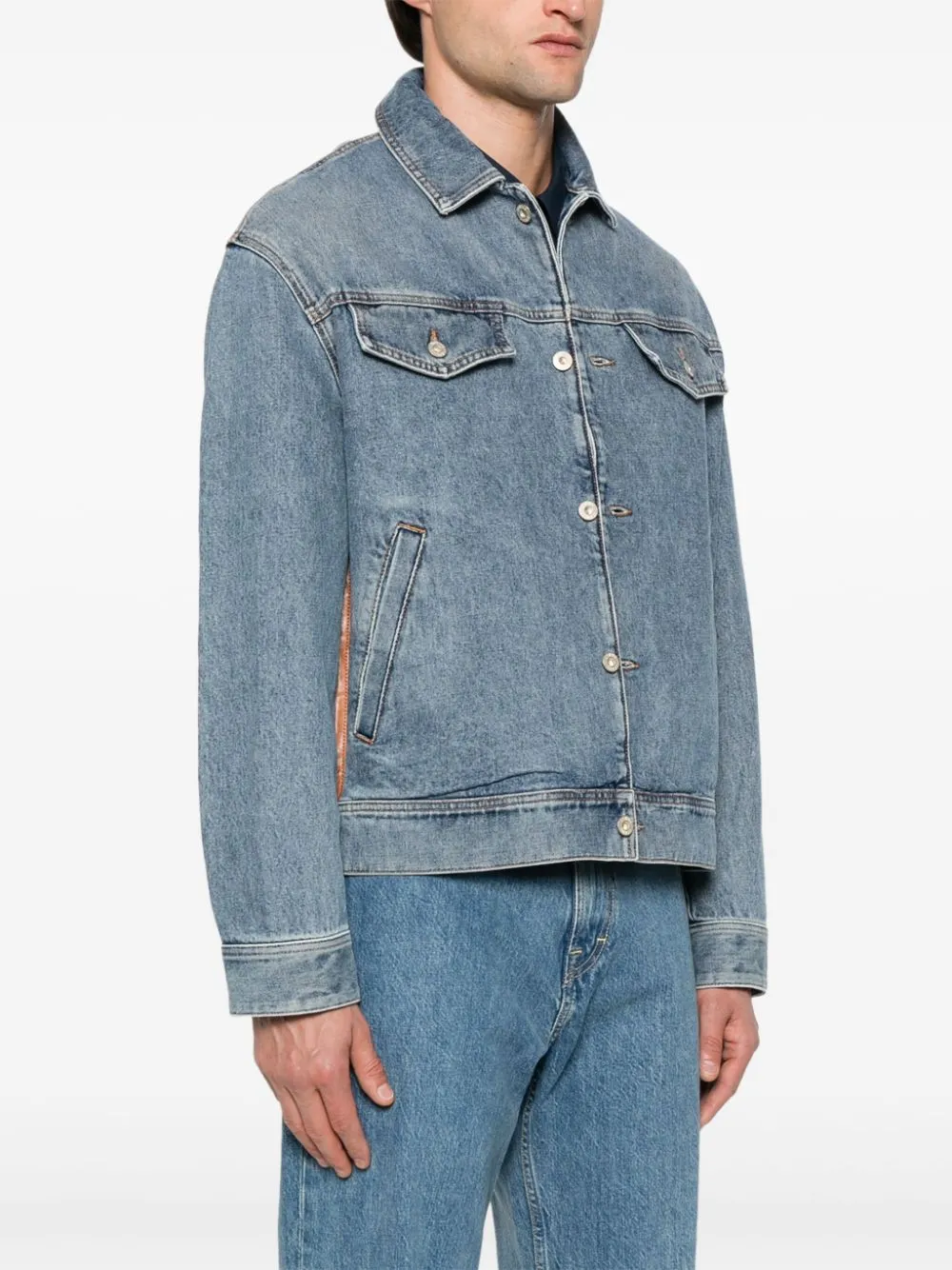 Denim hooded jacket