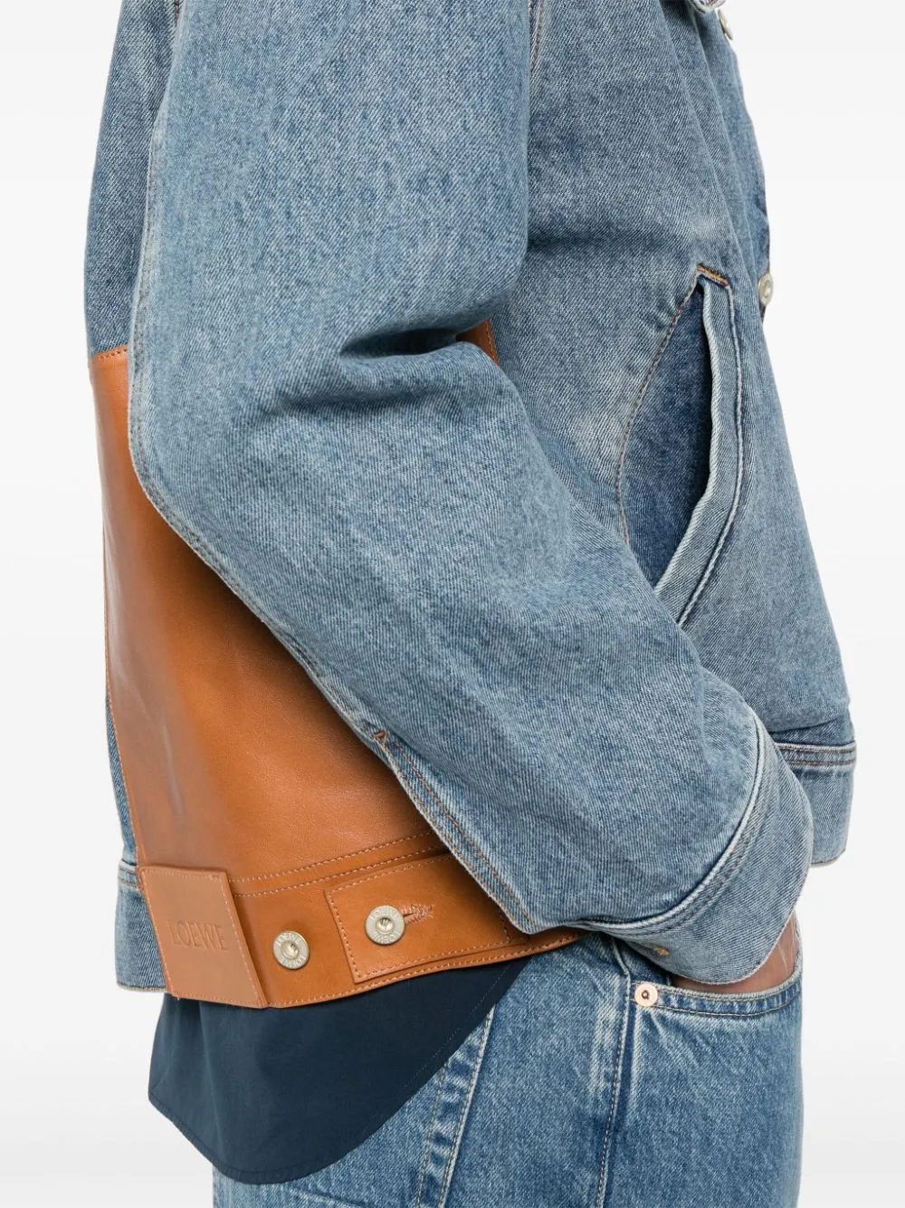 Denim hooded jacket