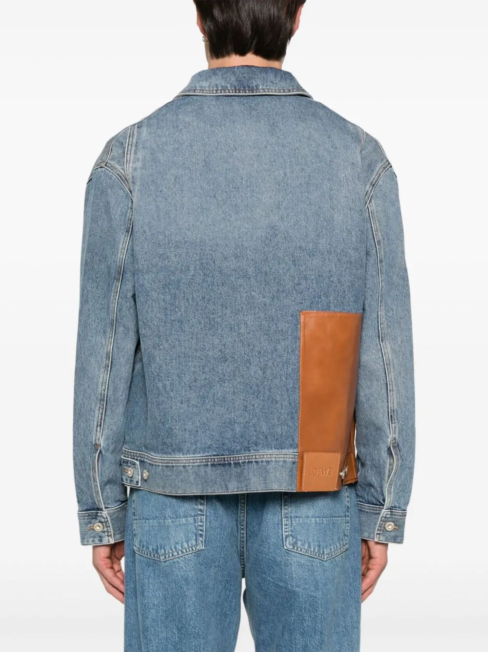 Denim hooded jacket