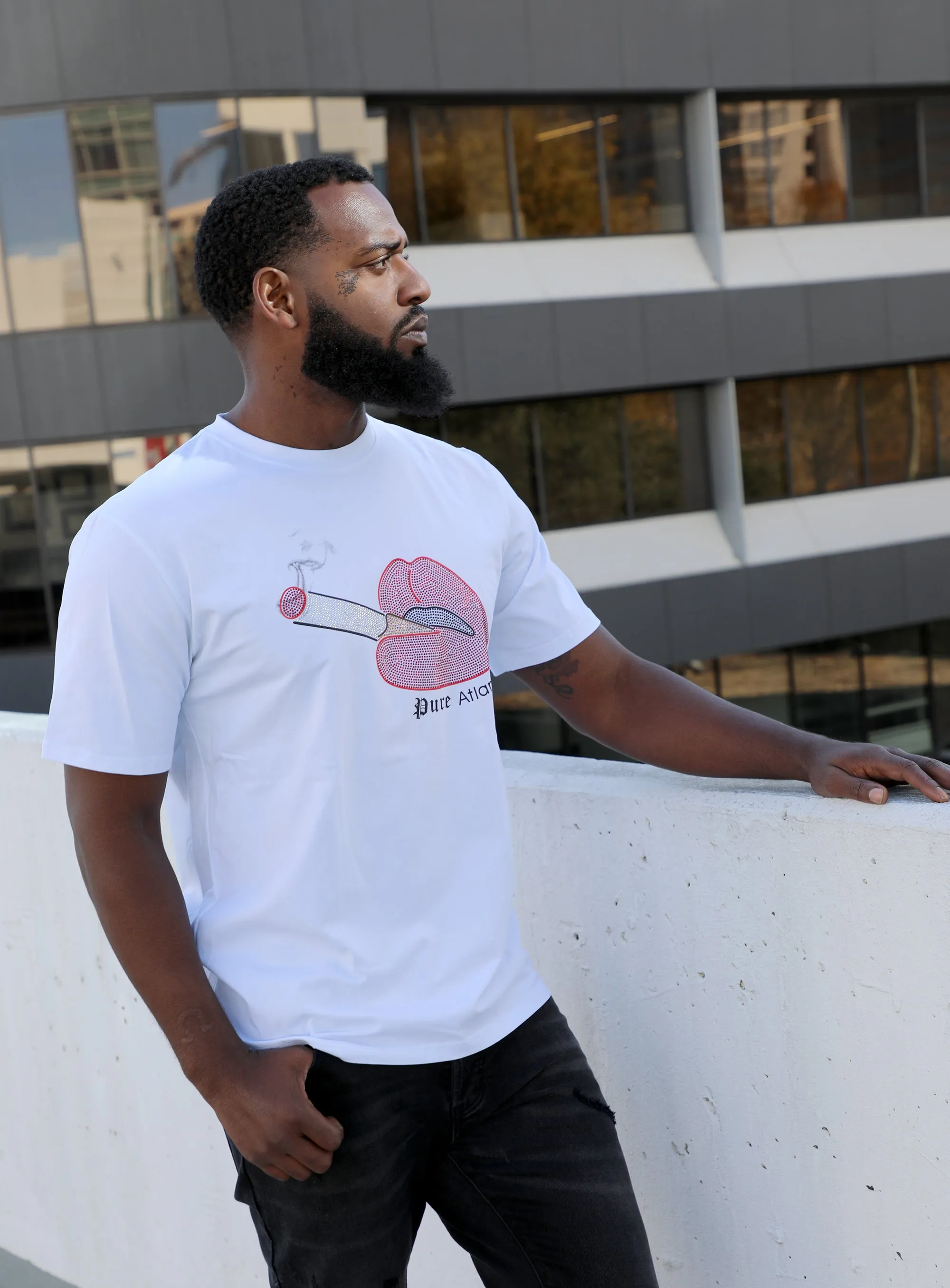Diamond Lips Tee - White