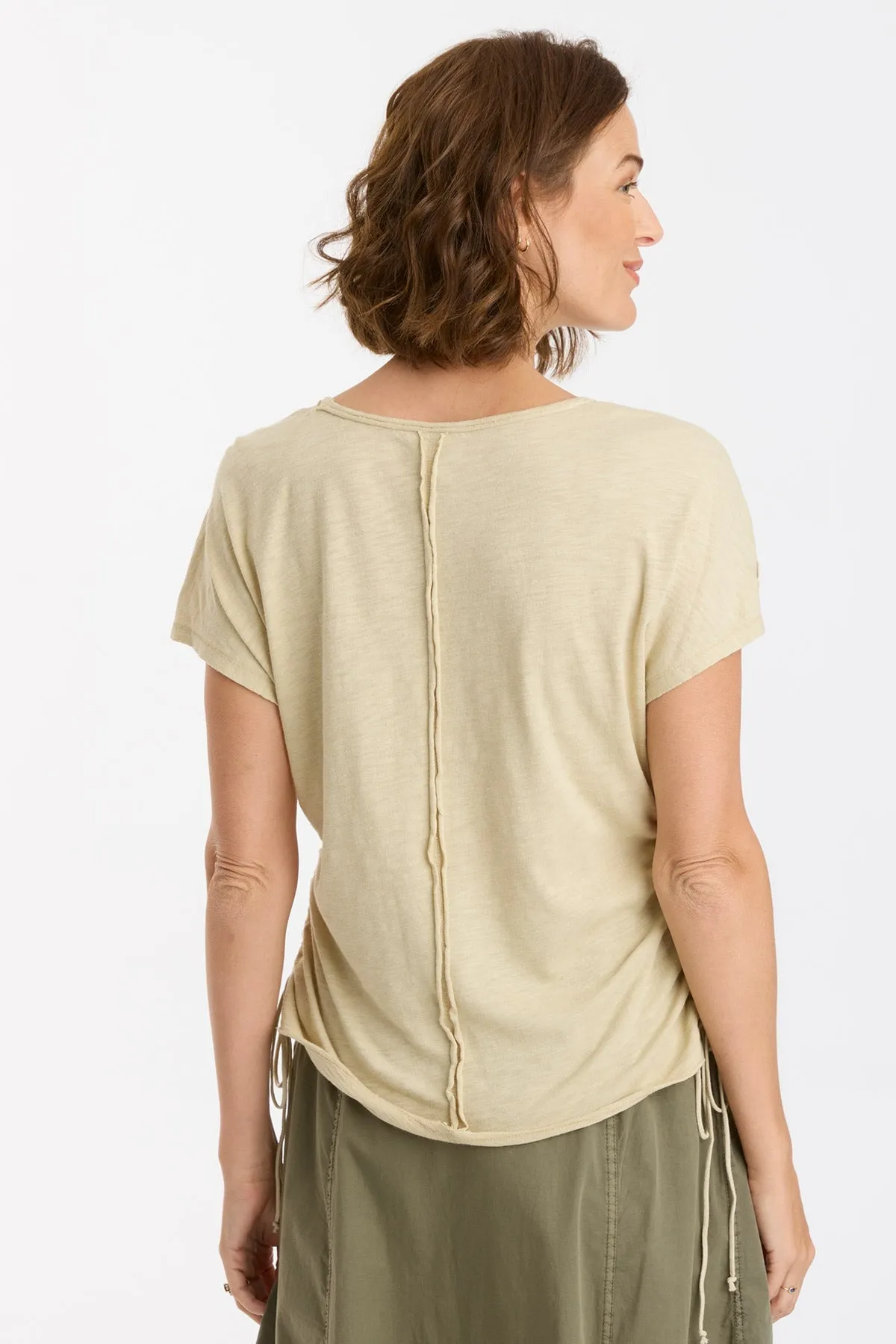 Diggory TeeDiggory Cinched Cord V-Neck Jersey Tee