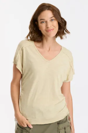 Diggory TeeDiggory Cinched Cord V-Neck Jersey Tee