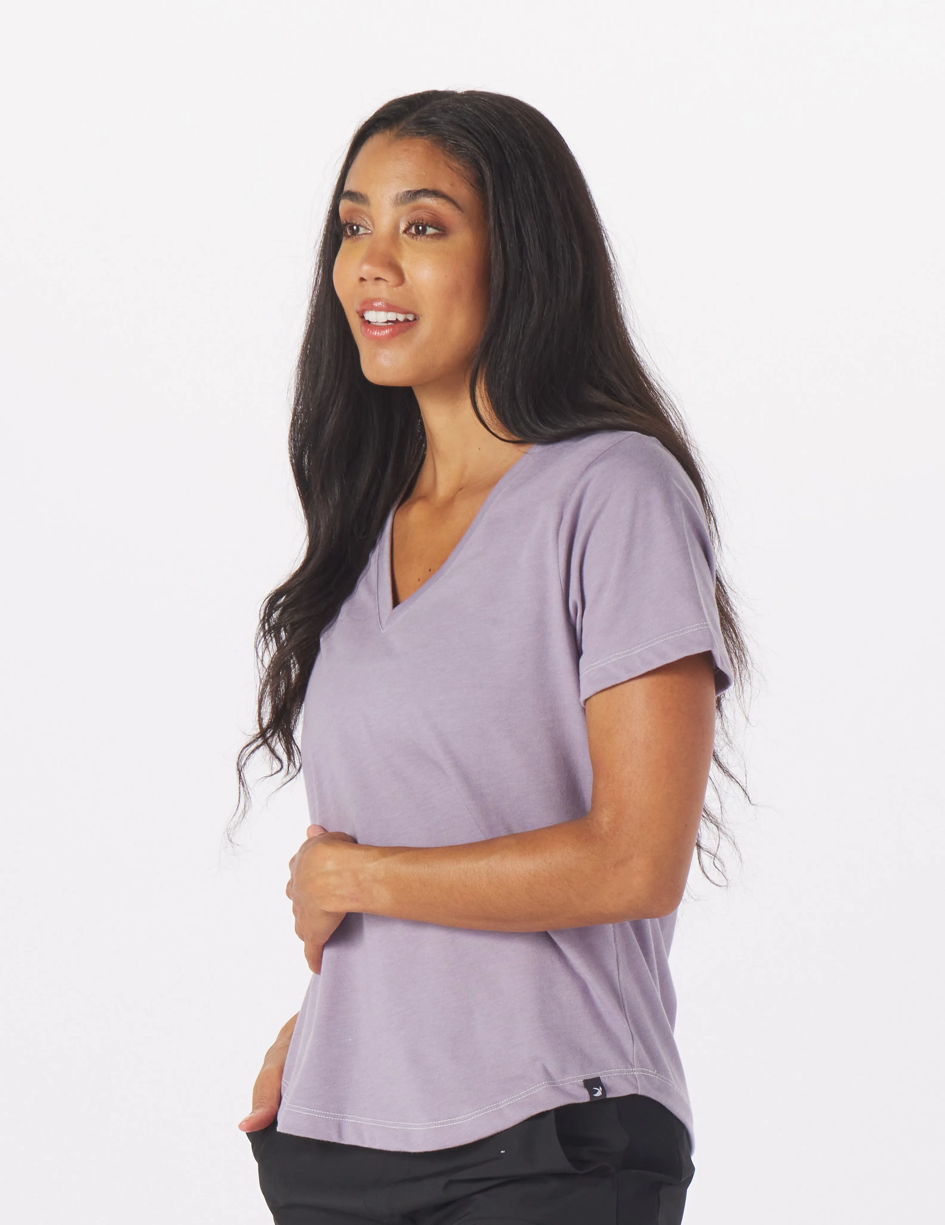 Do No Harm V-Neck: Amethyst