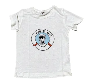 DON'T BE SALTY LINEN TEE | BONE