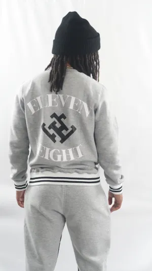 Double Stripe Sweatshirt- Heather Gray
