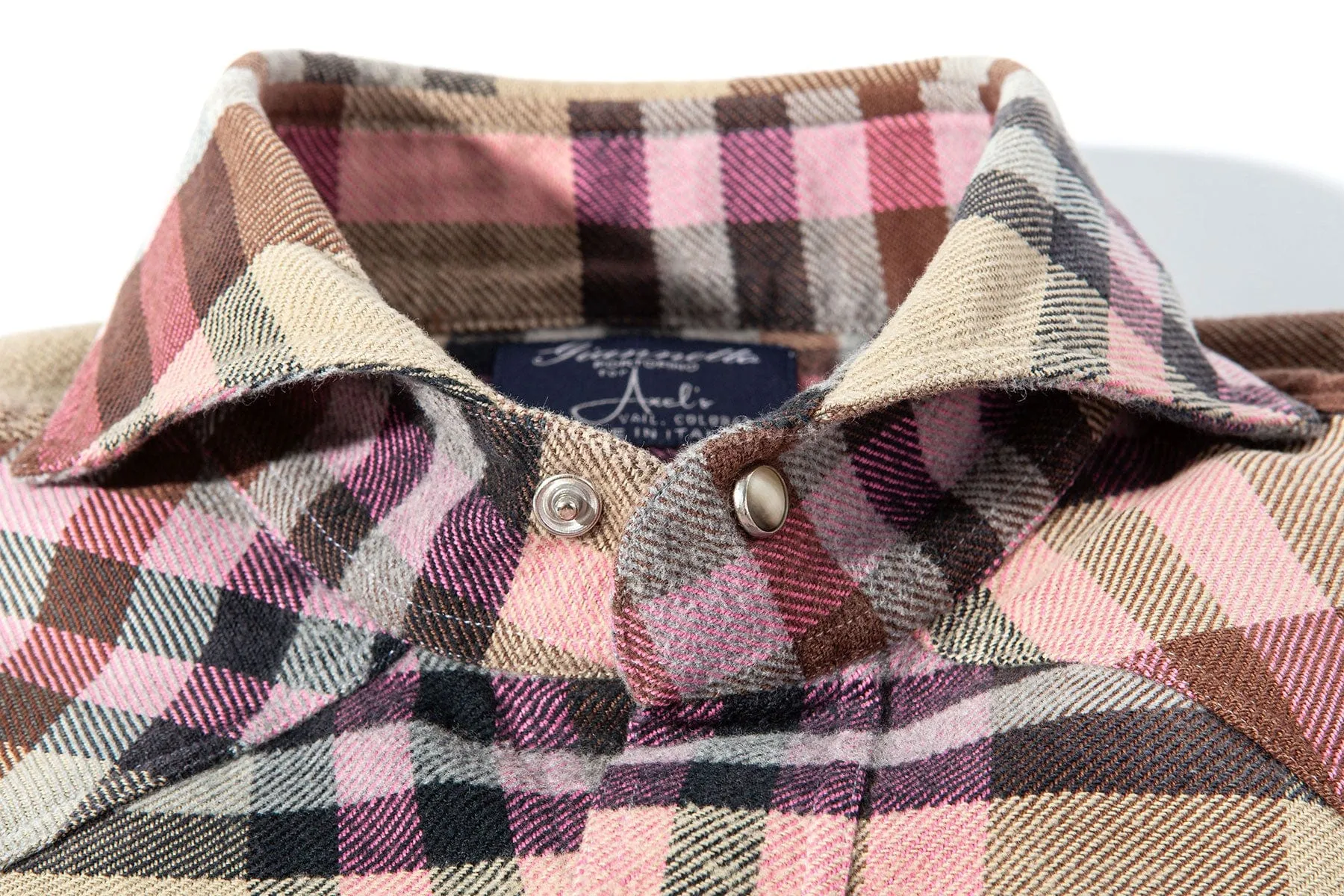 Drakensberg Brushed Cotton Check In Brown/ Pink