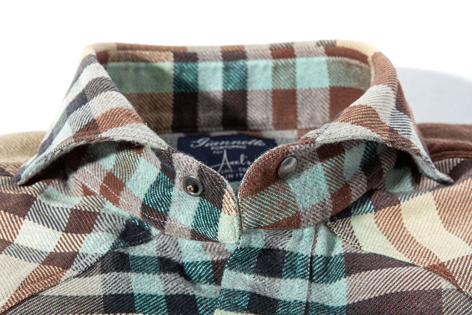 Drakensberg Brushed Cotton Check In Brown/ Turqouise