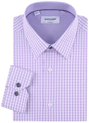 Duchamp London Purple Check Dress Shirt