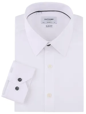 Duchamp London Solid White Dress Shirt