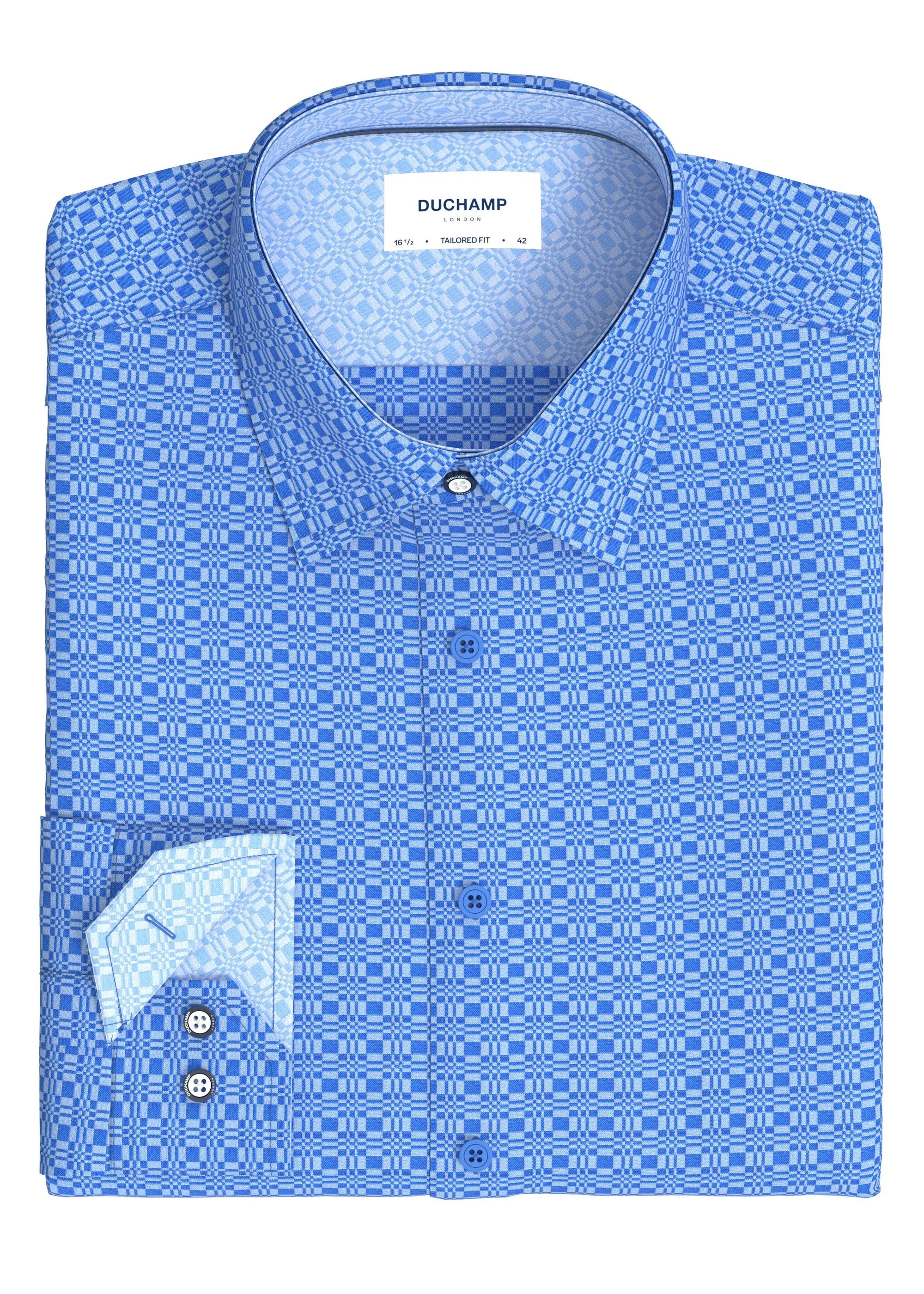 Duchamp London Woven Geo Dress Shirt