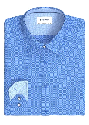 Duchamp London Woven Geo Dress Shirt