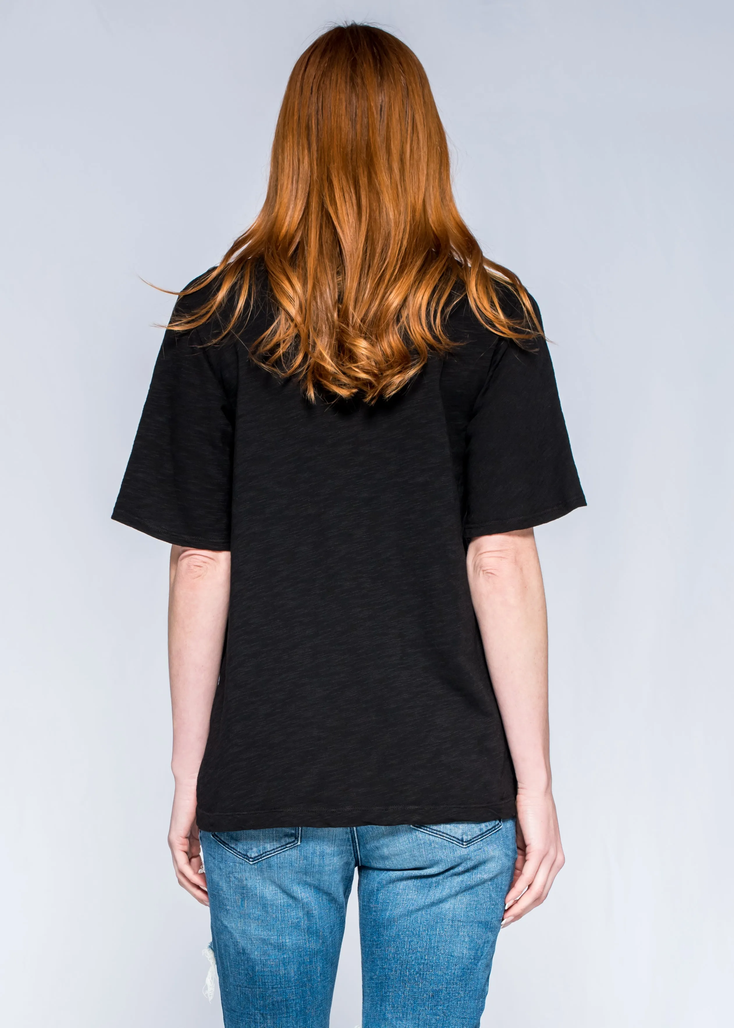 Easy Crew Tee Elbow Flutter Sleeve Shirt