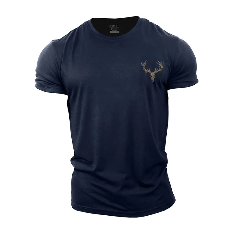 Elk Skeleton Cotton T-Shirt