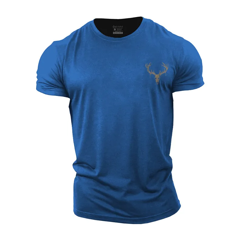 Elk Skeleton Cotton T-Shirt