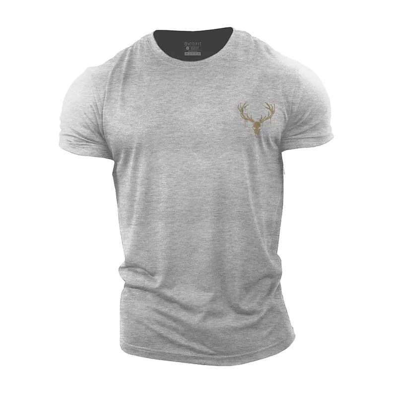Elk Skeleton Cotton T-Shirt