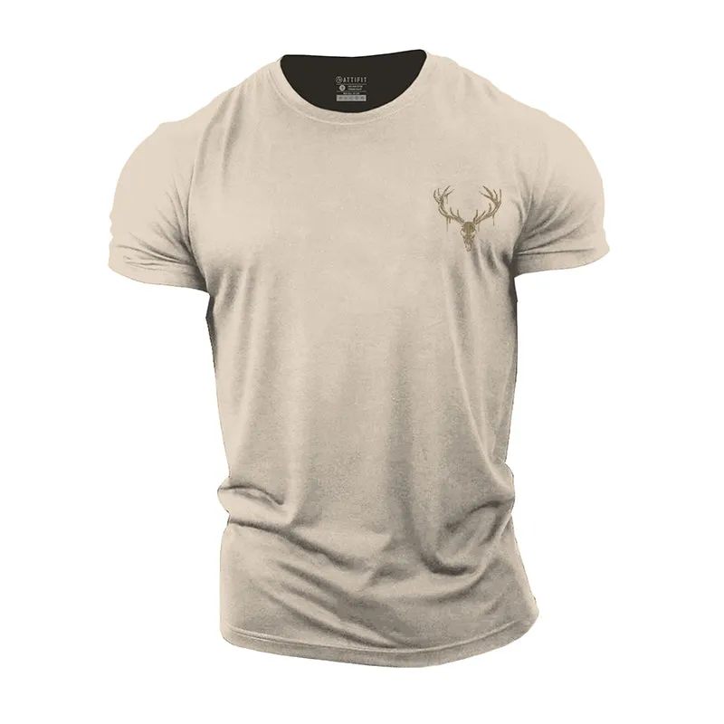 Elk Skeleton Cotton T-Shirt