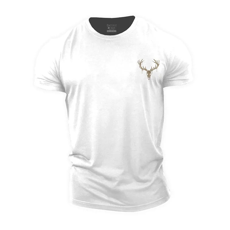 Elk Skeleton Cotton T-Shirt