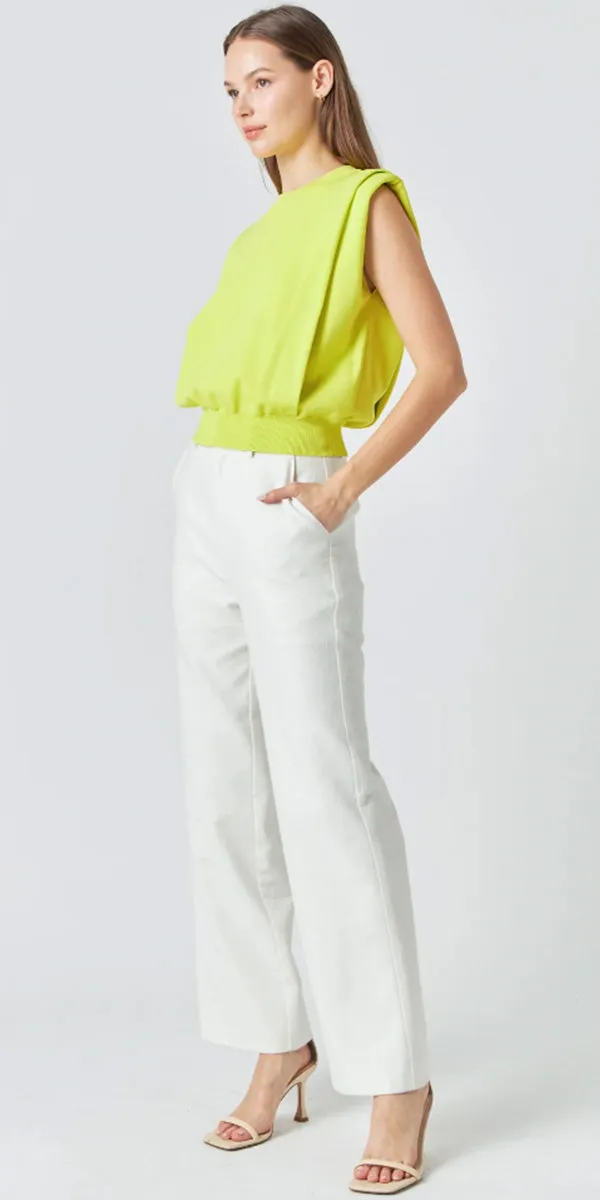English Factory Powder Shoulder Top