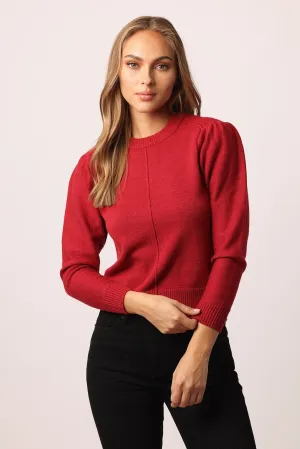 Farah PinTuck Sweater, Rhubarb