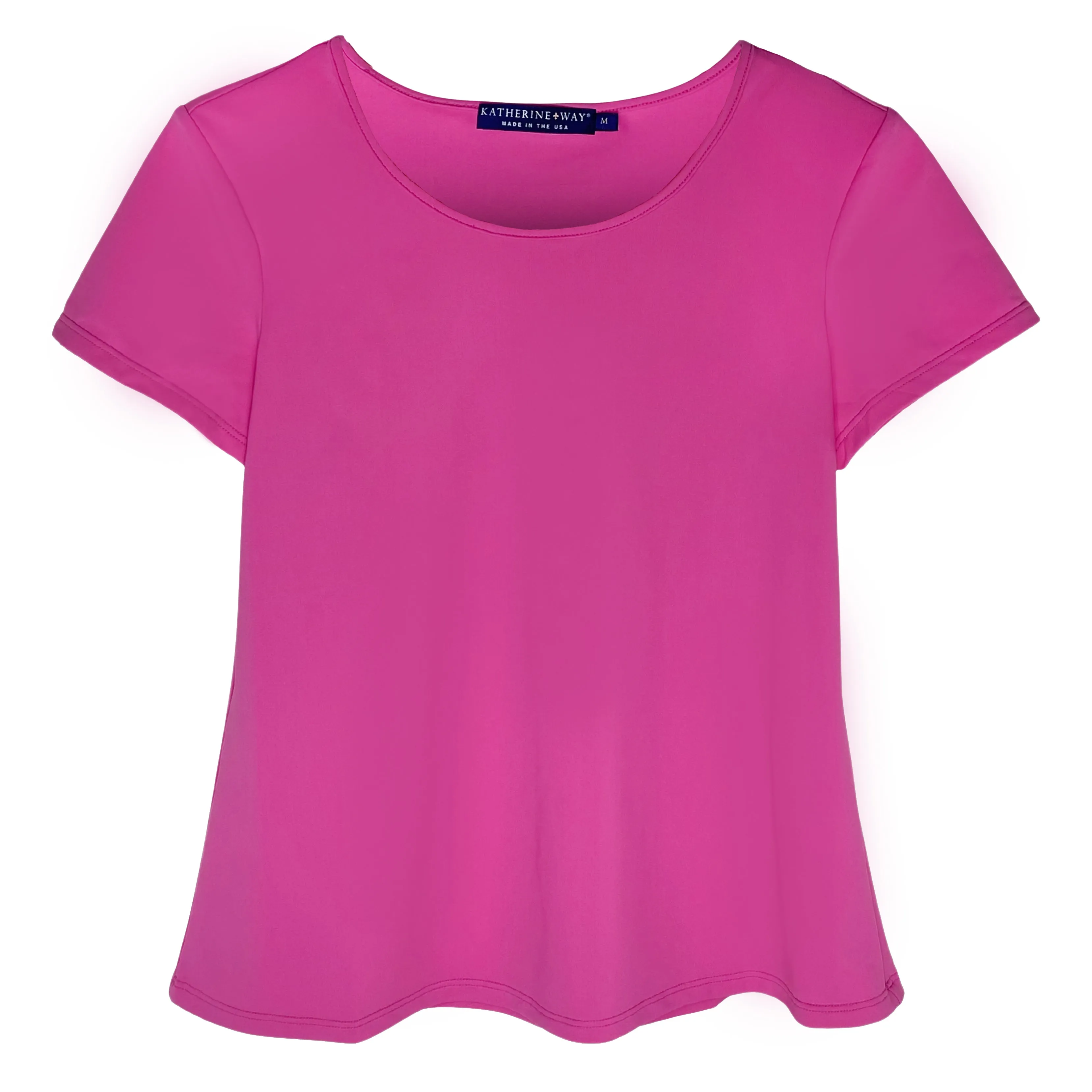 Fenwick Crew Neck Tee in Hot Pink