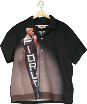 FIORUCCI Black Tile Dress Printed Shirt UK XL