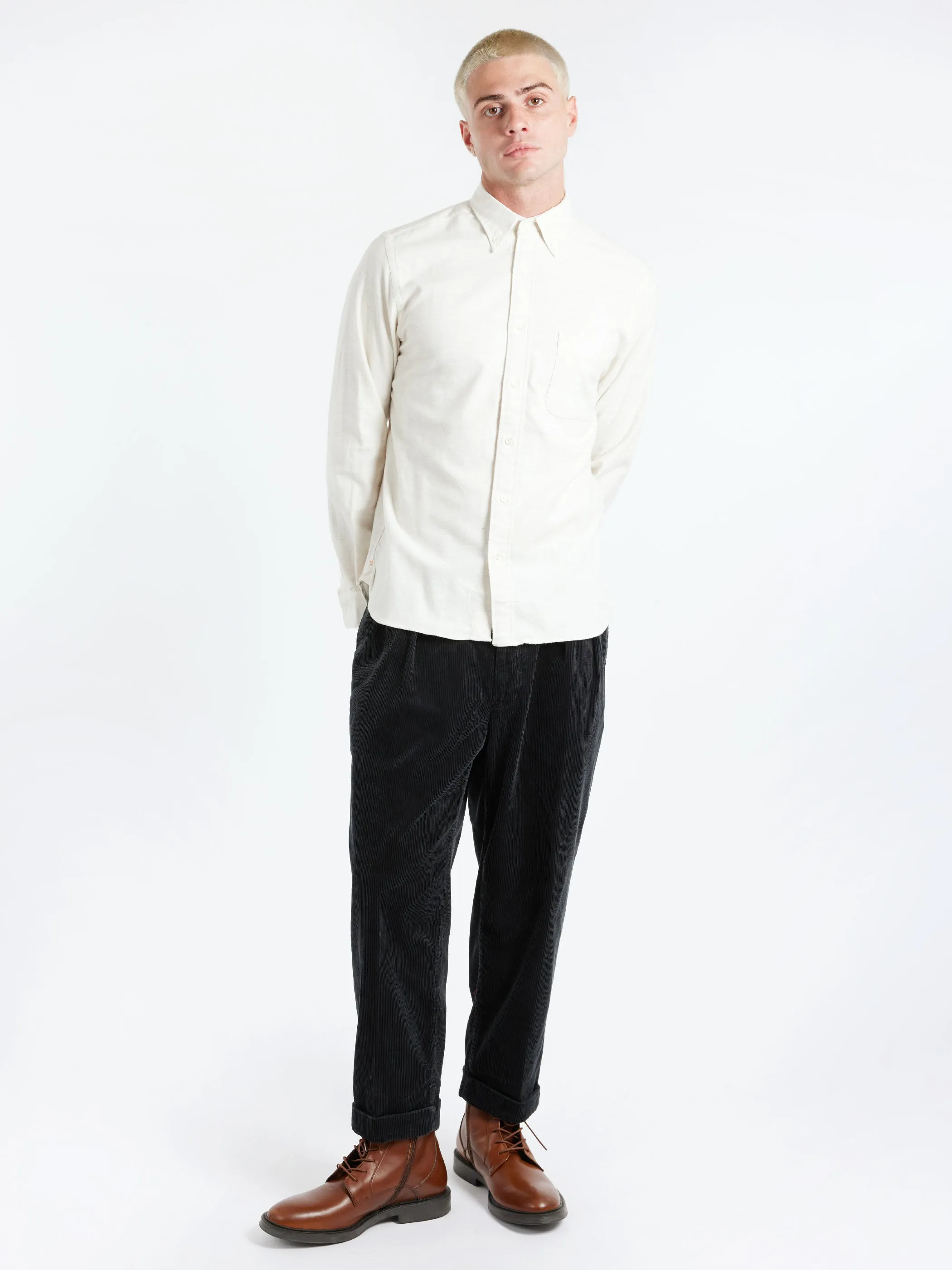 Flannel Solid Button Down Shirt