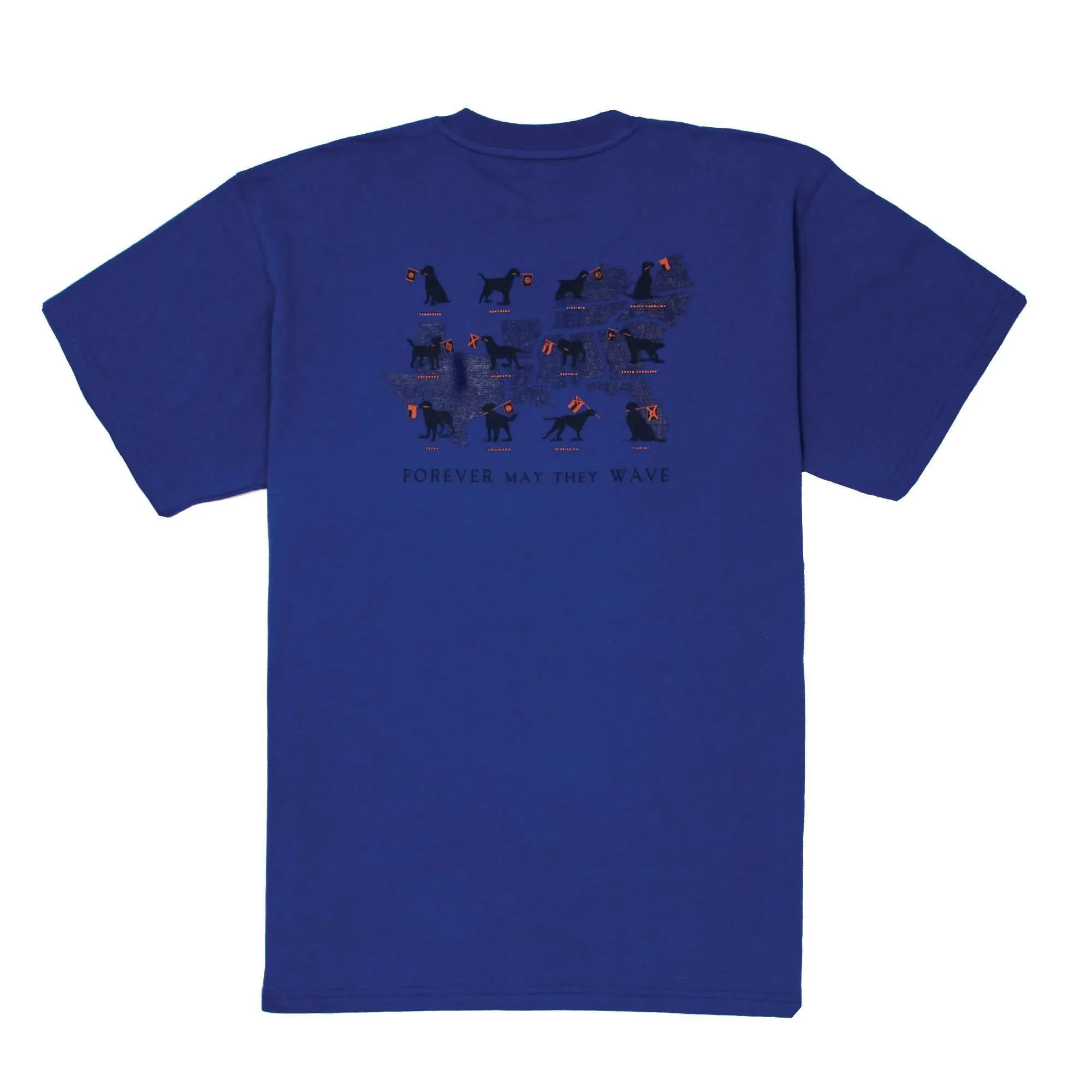 Forever May They Wave Tee: River Blue