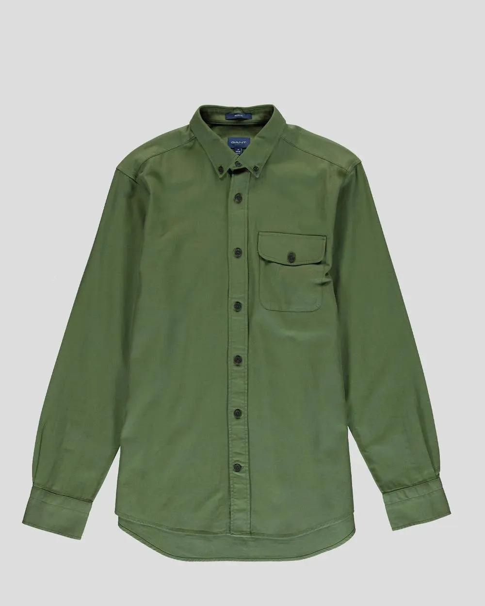 GANT Deep Lichen Green Twill Button Down Shirt 3014130 Size Medium NWT