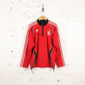 Germany 2006 Adidas 1/4 Zip Fleece Lined Tracksuit Top - Red - M