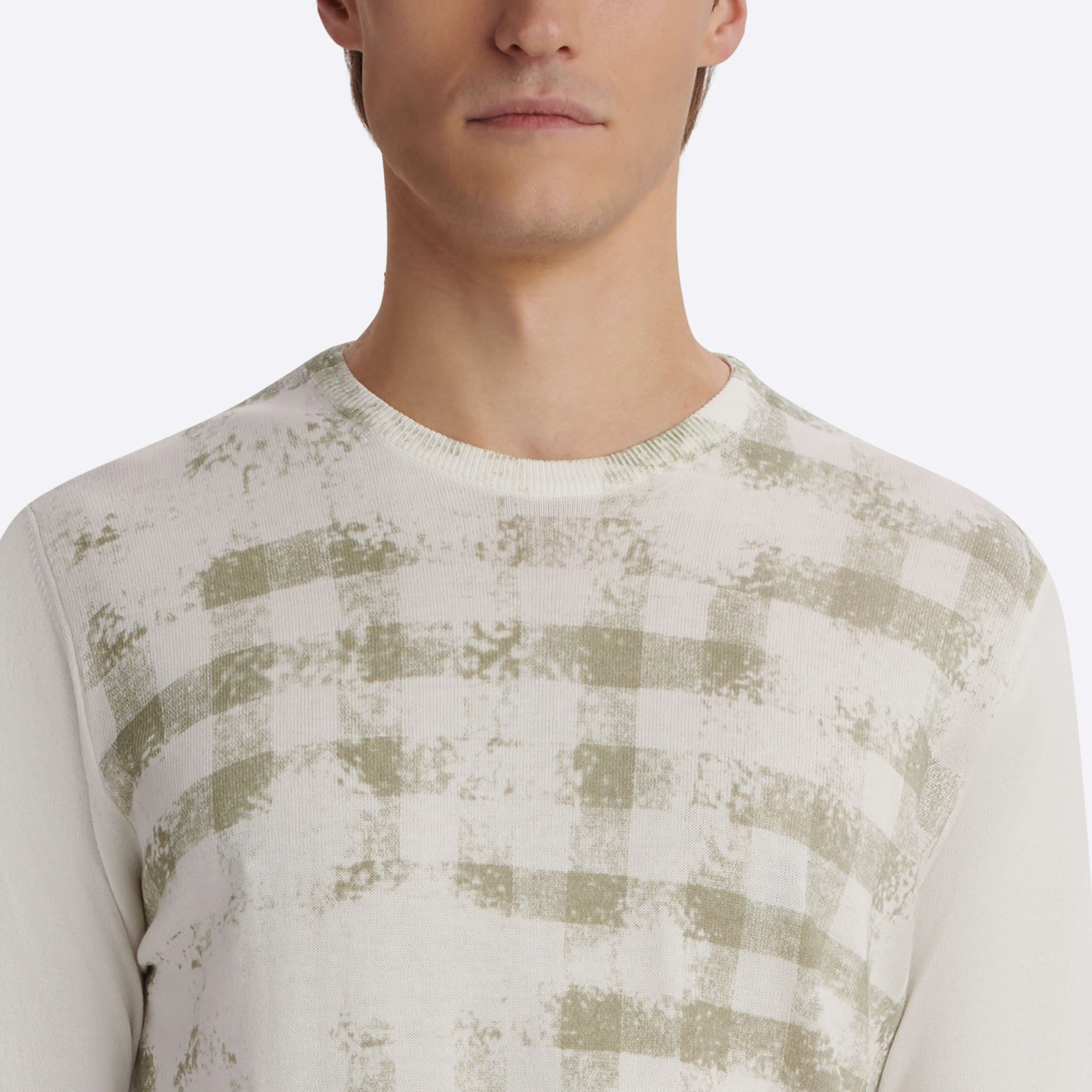 Ghost Check Crew Neck Sweater