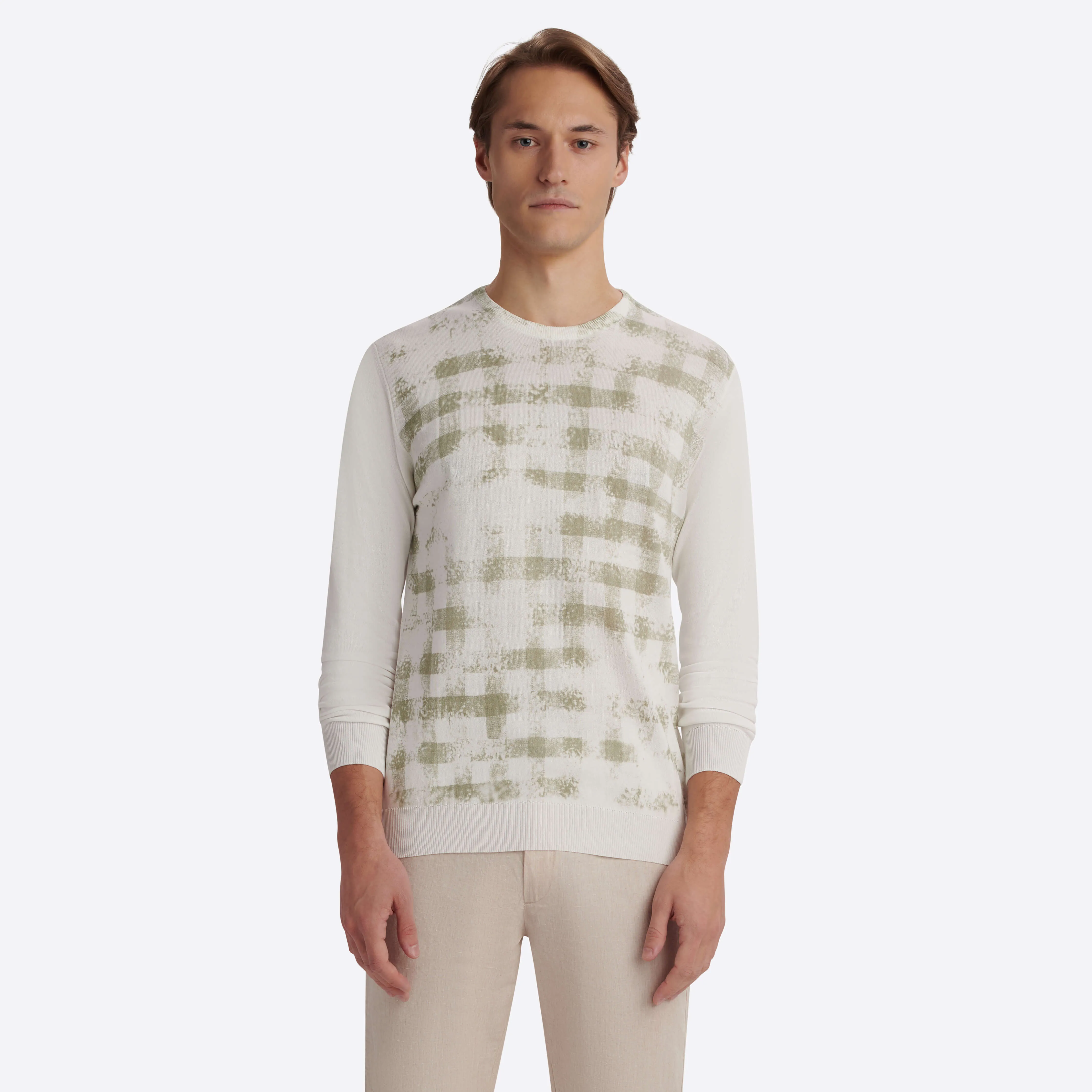Ghost Check Crew Neck Sweater