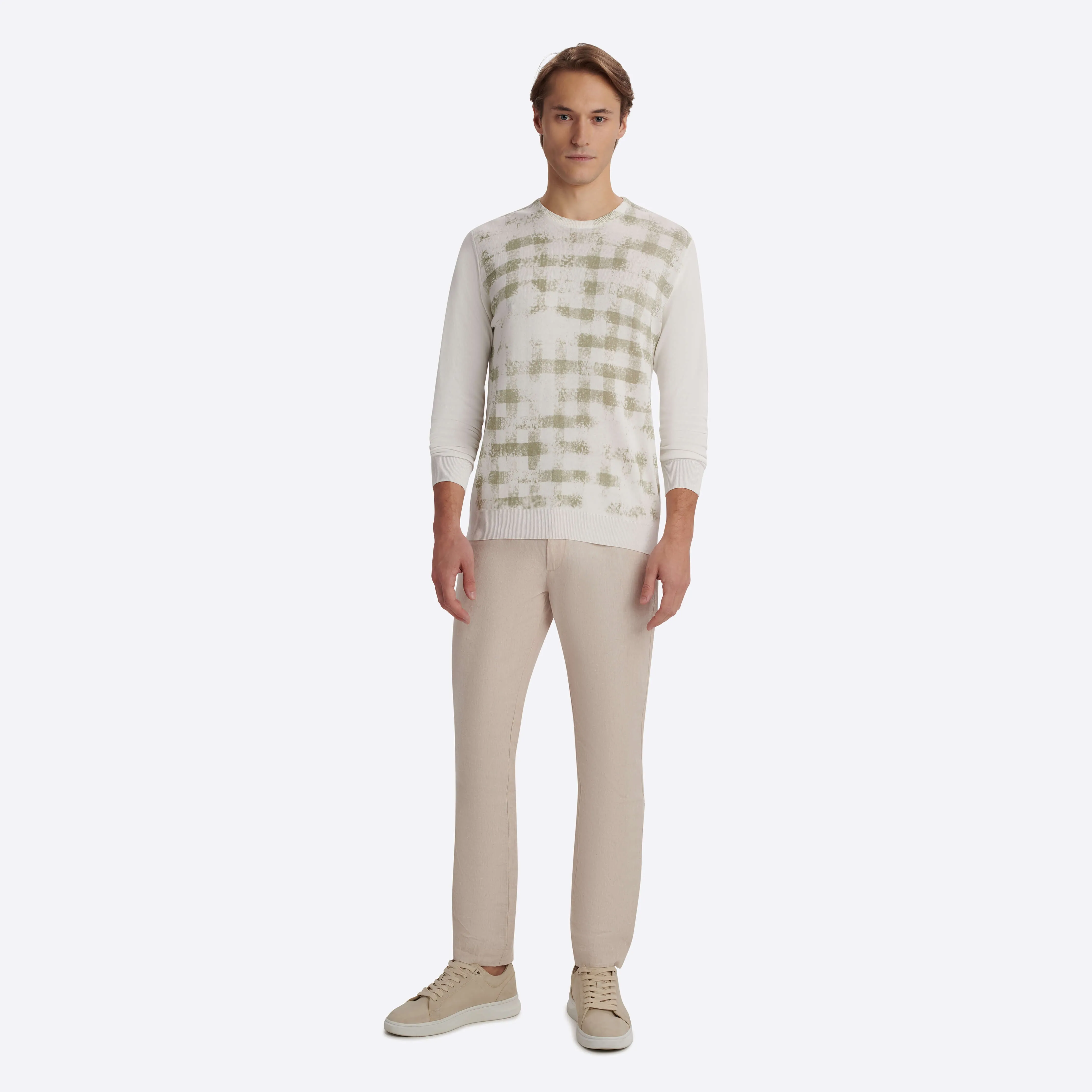 Ghost Check Crew Neck Sweater