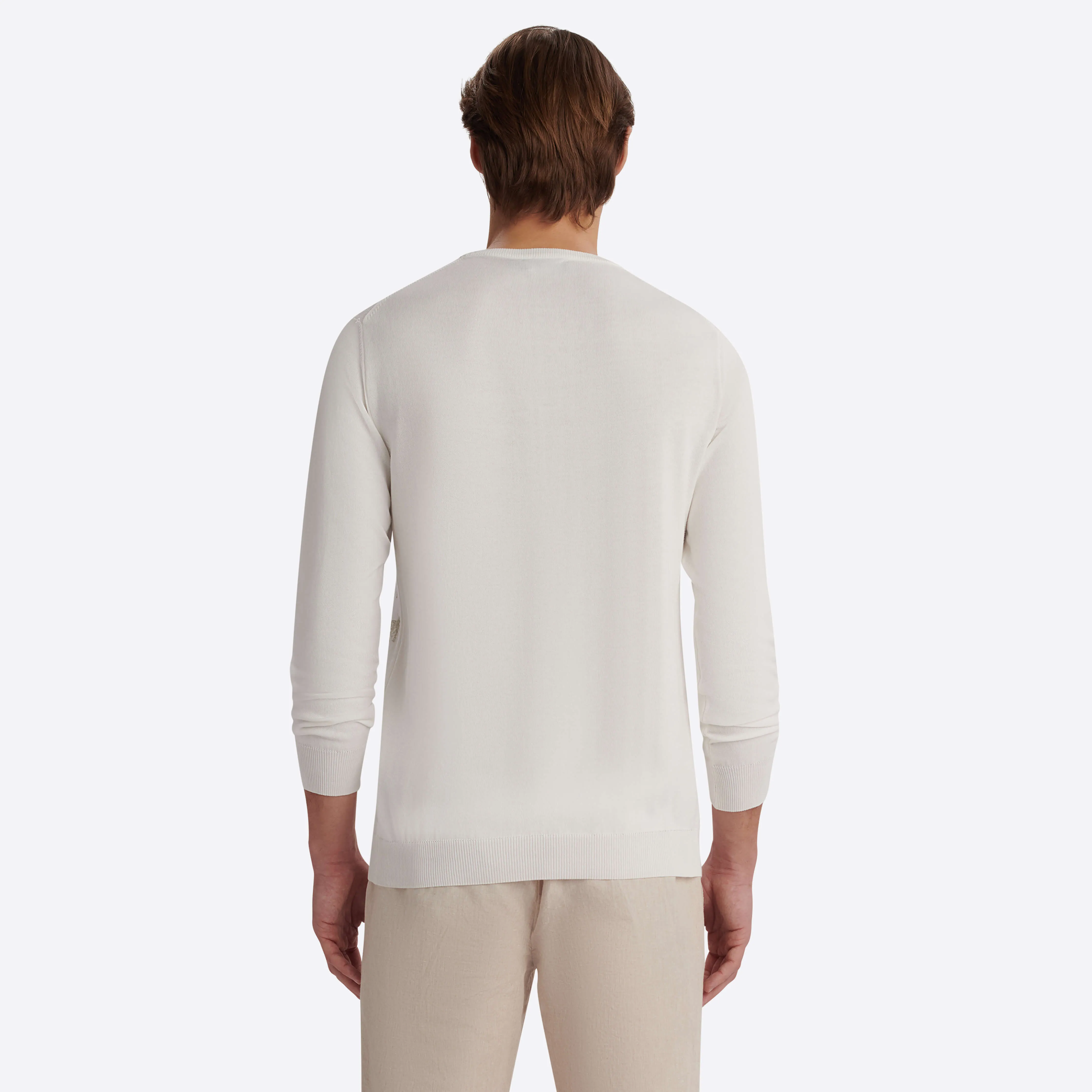 Ghost Check Crew Neck Sweater