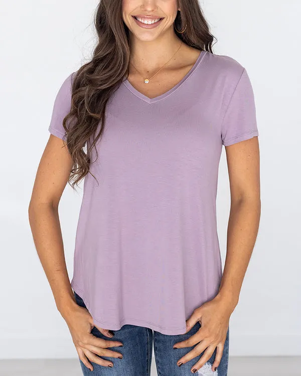 Grace & Lace Perfect V-Neck Tee - Solids