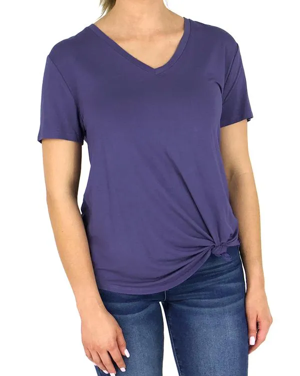 Grace & Lace Perfect V-Neck Tee - Solids