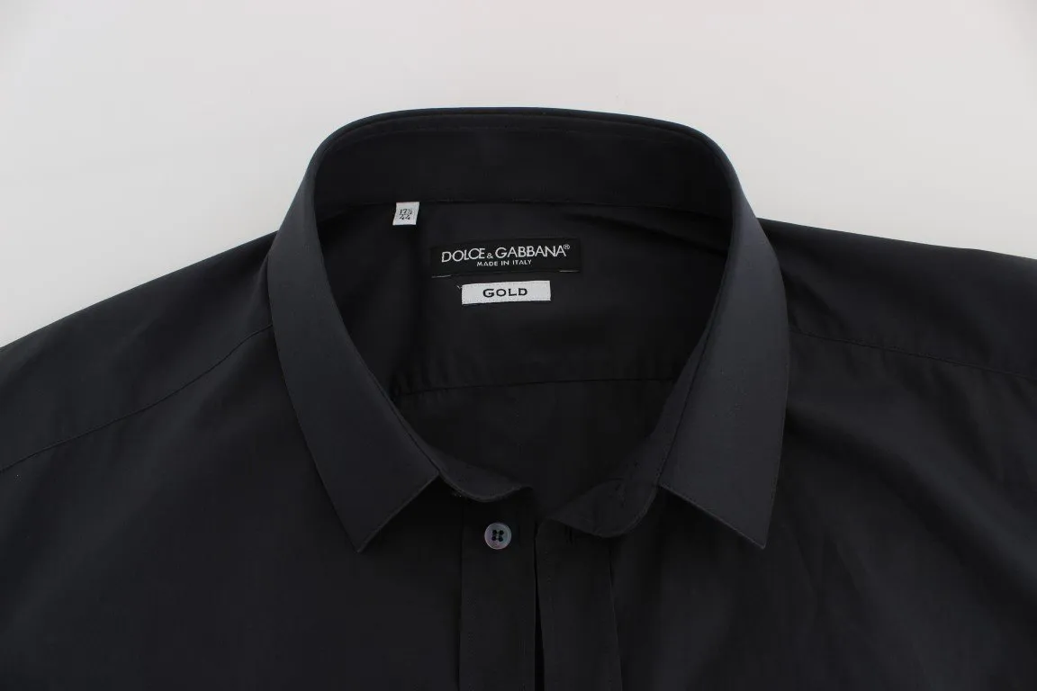 Gray Cotton GOLD Slim Fit Dress Shirt