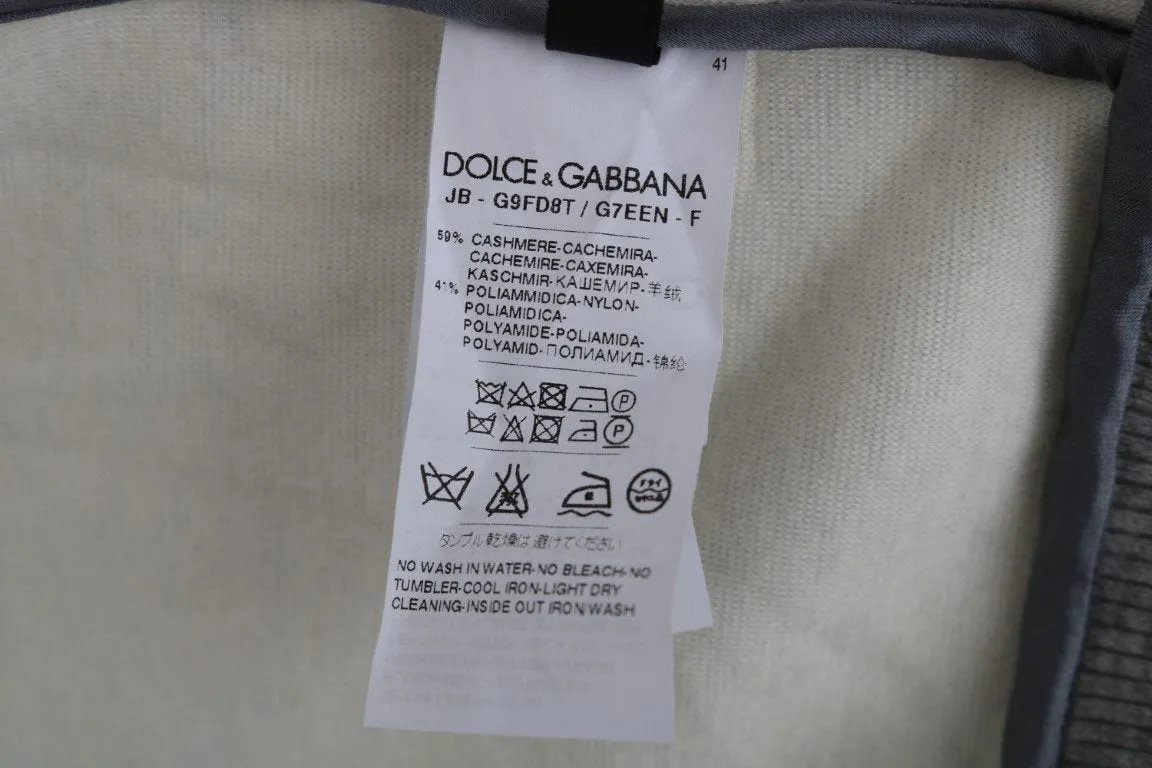 Gray Sweater Hooded Zipper Cashmere