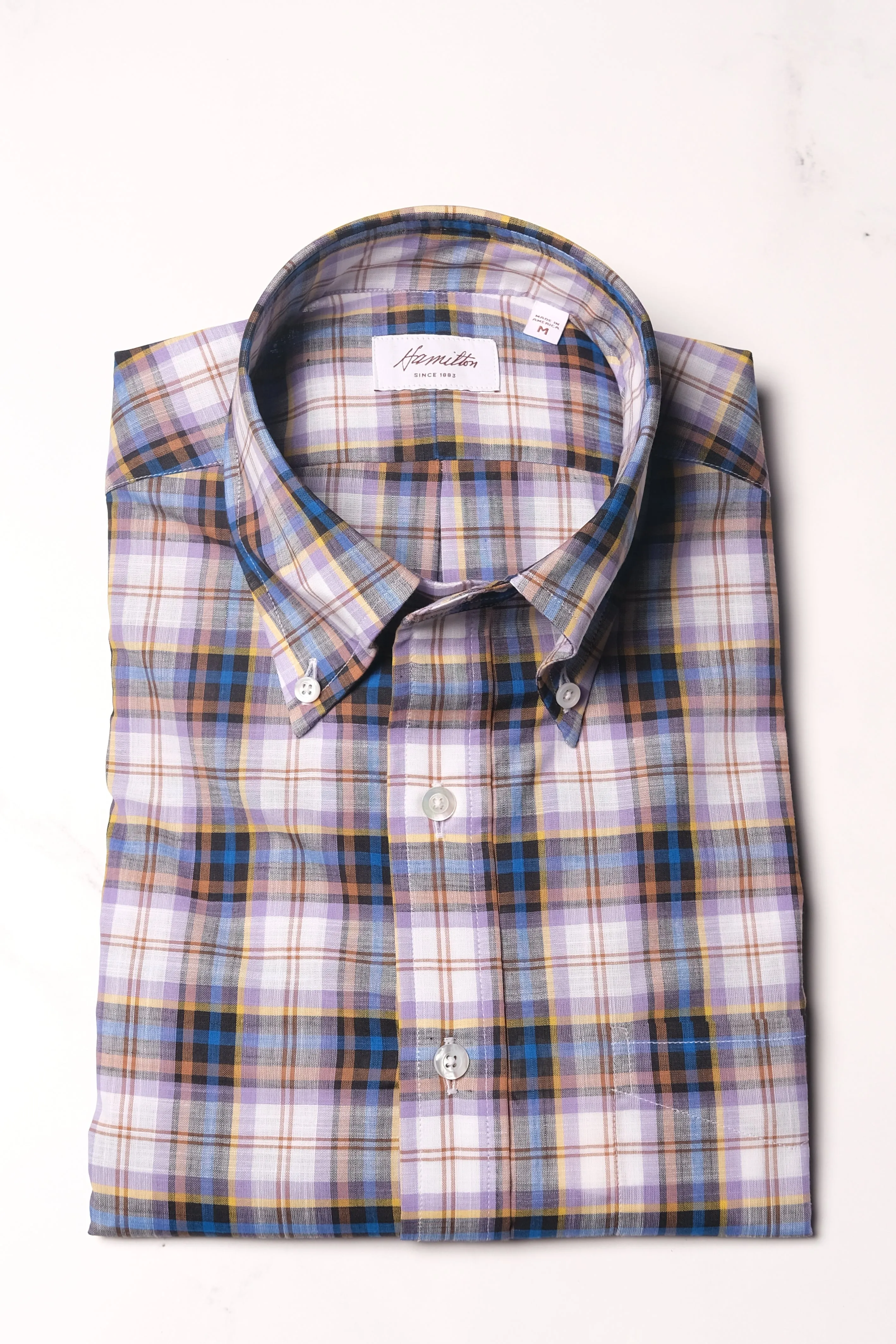 Hamilton Musgrave Plaid Sport Shirt - Lavender
