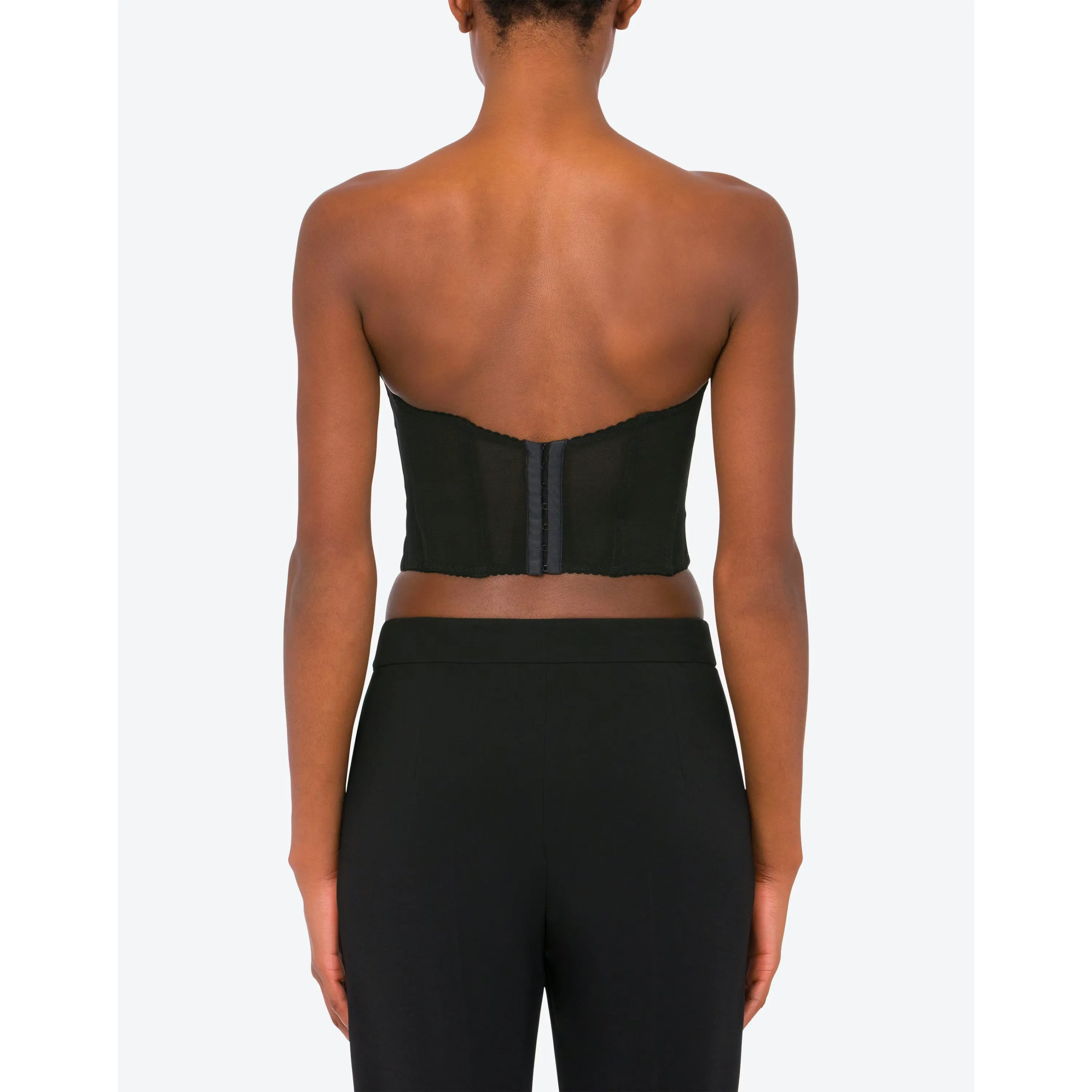 Heart-Embellished Strapless Bustier Top