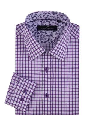 Hechter Paris Gingham Slim Fit Dress Shirt