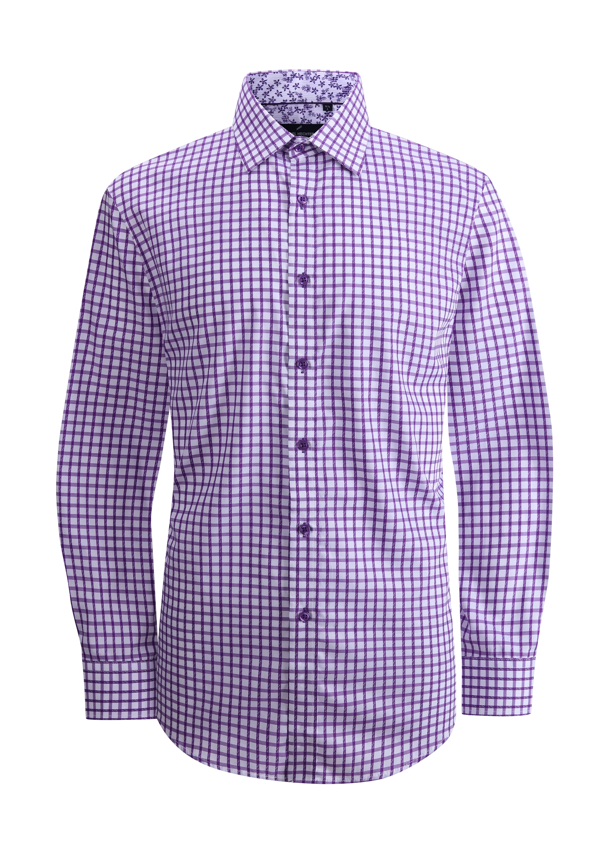 Hechter Paris Gingham Slim Fit Dress Shirt