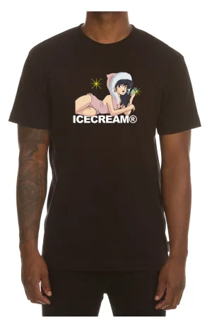 Icecream Fur Coat Black Tee