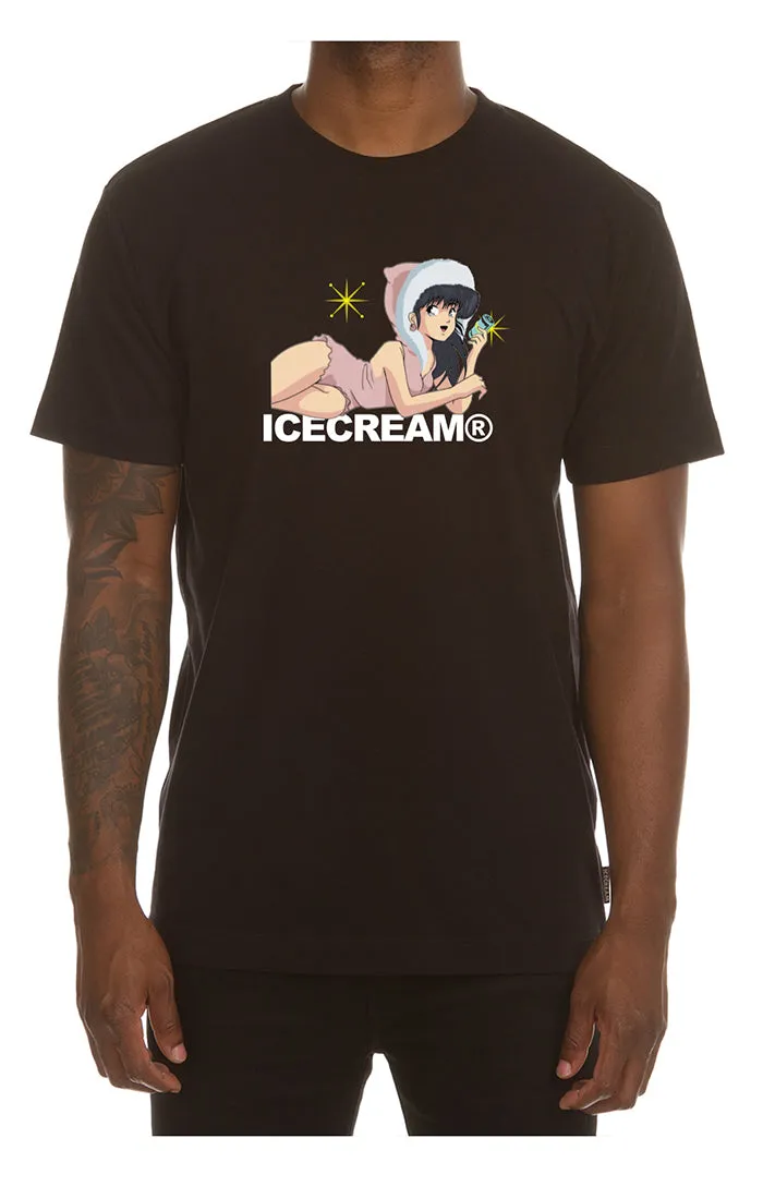 Icecream Fur Coat Black Tee